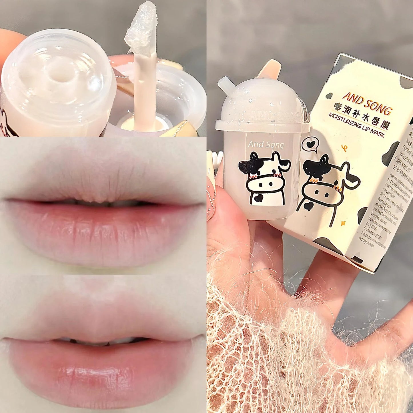 Jelly Lip Balm Clear Moisturizing Cute Keychain Lip Tint