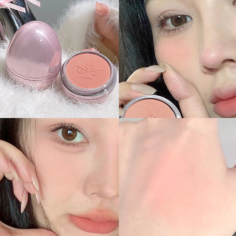 Cute Egg Shape Blush Powder Face Makeup Monochrome