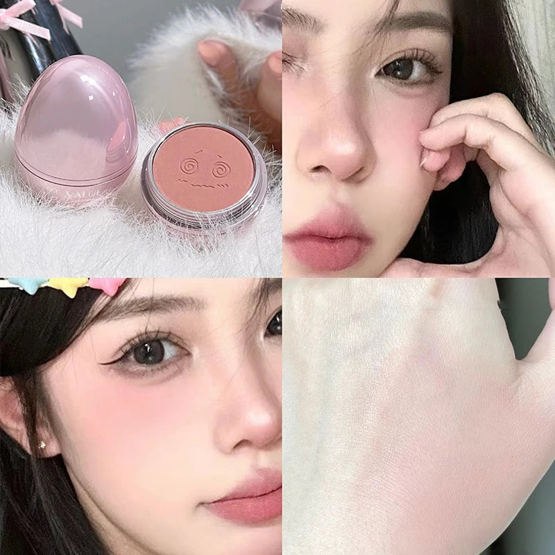 Cute Egg Shape Blush Powder Face Makeup Monochrome