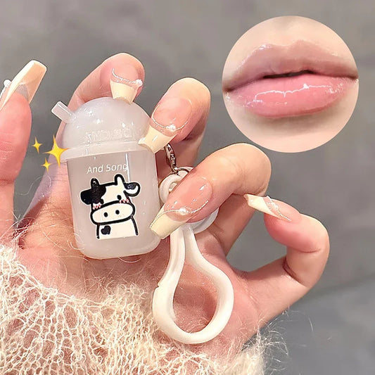 Jelly Lip Balm Clear Moisturizing Cute Keychain Lip Tint
