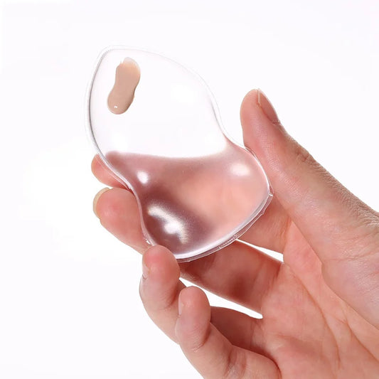 Silicone Makeup Sponge, Clear Applicator & Blender Cosmetic Puff BB Pad