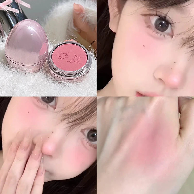 Cute Egg Shape Blush Powder Face Makeup Monochrome